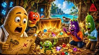 Thumbnail: आलू और उसके दोस्तों को मिला रहस्यमयी खजाने का नक्शा! 🗺️💎 | Treasure Hunt | Hindi 3D Animation Story