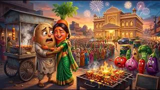 Thumbnail: 😱 गरीब आलू ने बना दिया दुनिया का सबसे बड़ा Paneer Tikka Restaurant! 🤯🔥 | Cartoon Story