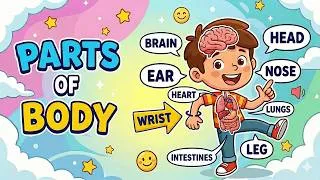 Thumbnail: Learn Body Parts Names in English | Human Body Parts for Kids | English Vocabulary