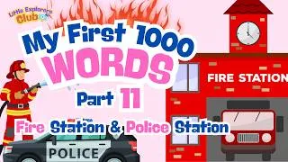 Thumbnail: 1000 Words Series – Part 11 🚒🚓 Fire Station & Police Station Vocabulary for Kids