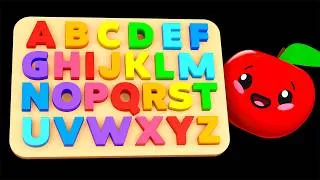 Thumbnail: ABC Song 🧩 🍎 Alphabet ABC Puzzle |  Dancing Fruit Baby Sensory Video Visual Stimulation Animation