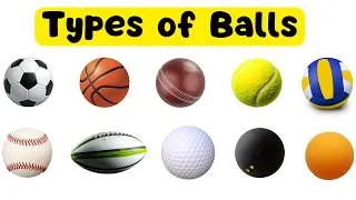Thumbnail: Learn Different Types of Sports Balls Names for Kids | Soccer, Basketball, Cricket Ball & More⚽🏀🏏🎾🏐