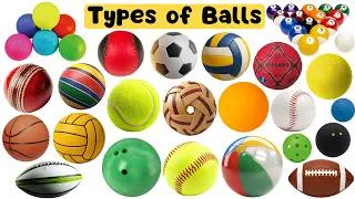 Thumbnail: Learn Different Types of Sports Balls Names for Kids | Sports Balls Vocabulary | Toddler Learning