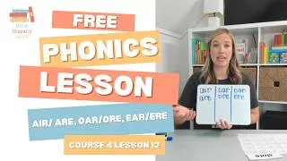 Thumbnail: Phonics reading lesson: air/are, oar/ore, ear/ere  - Course 4- Lesson 12