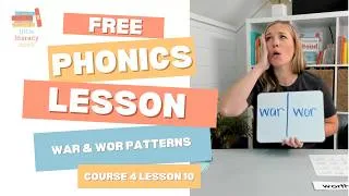 Thumbnail: Phonics reading lesson: WAR/ WOR  - Course 4- Lesson 10