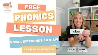 Thumbnail: Phonics reading lesson: vowel diphthongs au & aw - Course 4- Lesson 8