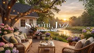 Thumbnail: Cozy Riverside Jazz for Reading & Relaxation 🌿 Sunset Garden Cottage with soft Jazz ☕