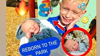Thumbnail: 😱Taking Reborn Baby Shawn to the Park⁉️🌳🛝with my nephew Mateo 😳he went down the slide ⁉️ #rebornbaby