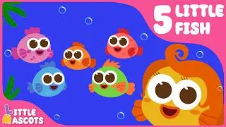 Thumbnail: Five Little Fish 🐠 | Nursery Rhymes | Little Mascots