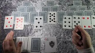 Thumbnail: Tri-Peaks Solitaire ASMR with old, standard Cards | Whispered, Card Games, Shuffling, Dealing