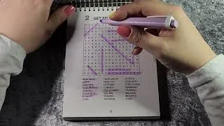 Thumbnail: Wordsearch puzzles with a highlighter | ASMR, no talking, calming, mindful