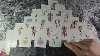 Thumbnail: Pyramid Solitaire ASMR with Pretty Flower Cards | Whispered, Card Games, Shuffling, Dealing