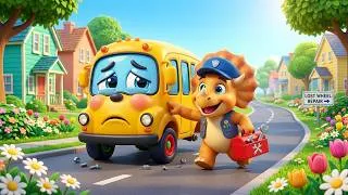 Thumbnail: The School Bus Lost Its Wheels Rescue Mission 🚍 Wheels on the Bus Nursery Rhymes & Toddler Vehicle
