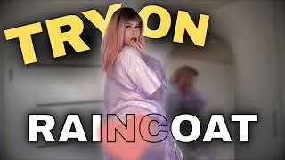 Thumbnail: [4K USA] Dreamy Purple Sheer Raincoat Try-On 💜 Soft Light & Rainy Day Glow