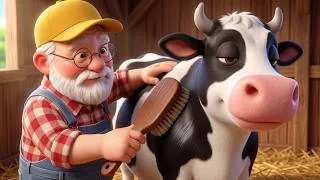 Thumbnail: The Wheels on the Bus - The Animals on the Farm | Kids Songs | Old MacDonald Farm Story😍