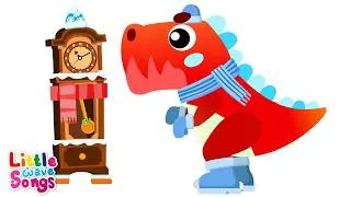 Thumbnail: 🦣  Hickory Dickory Dock with Winter Snow + Best Hickory Songs | Little Wave Songs - Baby Coco