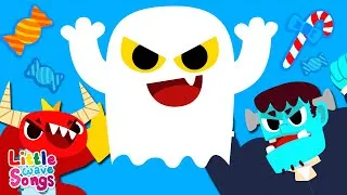 Thumbnail: 🍭 Knock Knock Spooky Song🕷️| Kids Songs & Nursery Rhymes | Little Wave Songs - Baby Coco