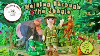 Thumbnail: Walking Through The Jungle | Little Woolly Vision - Stop-Motion Animated Nursery Rhymes & Kids Songs