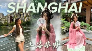 Thumbnail: SHANGHAI VLOG🥢 gongyan, wearing hanfu, visiting shanghai tower, 1000 trees and jing'an temple