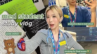 Thumbnail: An INTENSE Med student week 🩺| study motivation, new hospital, paediatrics rotation!