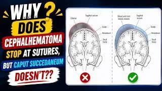 Thumbnail: Why Does Cephalhematoma stop at sutures, but Caput Succedaneum doesn't?? #MBBS#NEETPG#FMGE#INICET