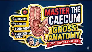 Thumbnail: Mastering the Caecum Anatomy: Relations, Peritoneum, & Blood Supply