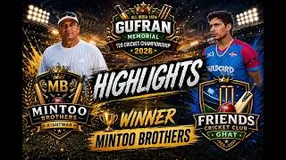 Thumbnail: 🔥Mintoo Brothers Kishtwar Won by 27 Runs | Match Highlights | Quarter Final 2 | Gufran Memorial 2026