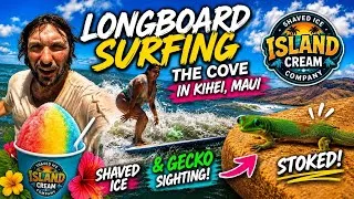 Thumbnail: Surf Vlog #70 | Longboard Surfing The Cove in Kihei, Maui + Epic Shaved Ice! 