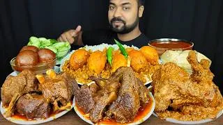 Thumbnail: SPICY MUTTON CURRY, EGG CURRY, CHICKEN ROAST, GULAB JAMUN, RICE, CHILI ASMR MUKBANG EATING SHOW |
