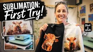 Thumbnail: First Time Trying Sublimation on Black and White Shirts | Vlog