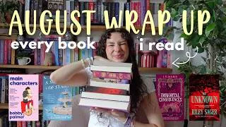 Thumbnail: the books i read in august!! DNF, 5⭐️ & new releases