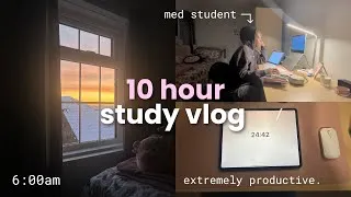 Thumbnail: study vlog 📚 | productive 6AM study day as a medical student + room tour