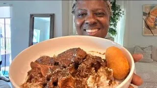 Thumbnail: Cook With Me | Oxtails & Gravy Over White Ri|ce | Hot Water Corn | Cook With Me ✨️