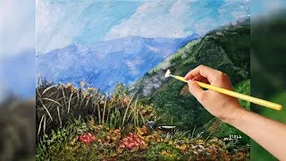 Thumbnail: Acrylic Painting | Mountain Painting Process