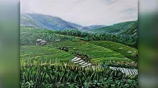Thumbnail: Acrylic Painting | "Terraced Landscape" Painting Process