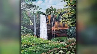 Thumbnail: Acrylic Painting | "Waterfall" Painting Process