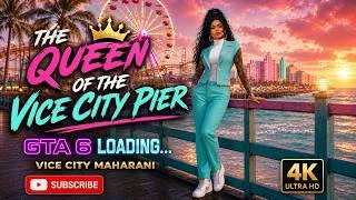 Thumbnail: The Queen of the Vice City Pier 👑🎡 | GTA 6 Loading... | Vice City Maharani | Lo‑Fi