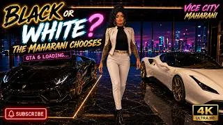Thumbnail: Black or White? The Maharani Chooses 👑🔥 | GTA 6 Loading... | Vice City Maharani | Lo‑Fi