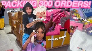Thumbnail: Packaging 300+ Orders in 6 Hours! | Small Business Vlog | How I Package & Ship Orders!
