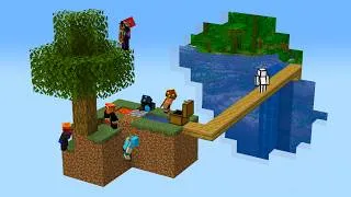 Thumbnail: I Truman Show'd 7 YouTubers Using Minecraft Skyblock!
