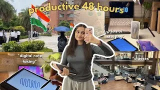 Thumbnail: Productive *48 HOURS* Study vlog 📚| Independence Day 🇮🇳+ Huion Note E 