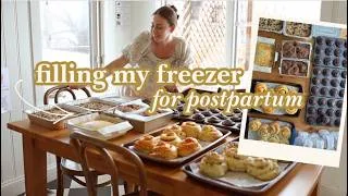 Thumbnail: making 2 WEEKS worth of breakfasts to fill my freezer for postpartum!