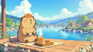 Thumbnail: My job is secure. Nobody else wants it 🍩 cozy summer lofi for relax, chill & focus
