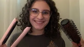 Thumbnail: ASMR Straightening Your Hair | sectioning & clipping, whispering, brushing, bracelet sounds