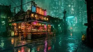 Thumbnail: Lofi Zen – After Hours at the Neon Sushi Grill | Rainy Cyberpunk Lofi for Sleep and Study | 4K