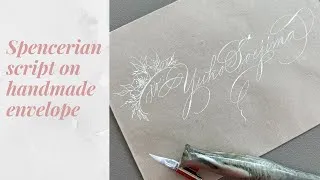 Thumbnail: Spencerian on Handmade Envelope
