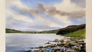 Thumbnail: BEGINNERS Watercolor LAKE DISTRICT & MOUNTAINS, LOOSE Watercolour Landscape PAINTING DEMO Tutorial