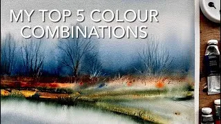 Thumbnail: YOU MUST SEE My Top 5 Limited Palettes for Watercolour Landscape Painting Loose Watercolor Technique