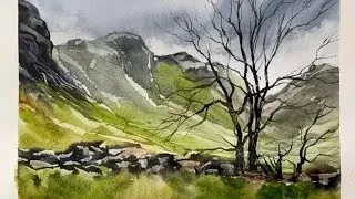 Thumbnail: Beginners ATMOSPHERIC MOUNTAINS WATERCOLOR Landscape Loose Watercolour PAINTING Techniques Tutorial
