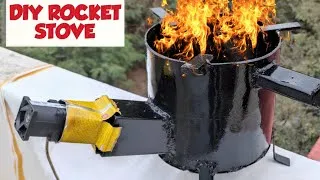 Thumbnail: How to Make a Rocket Stove | DIY Wood Burning Camping Stove | Wood burning stove #diy #woodstove 